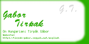 gabor tirpak business card